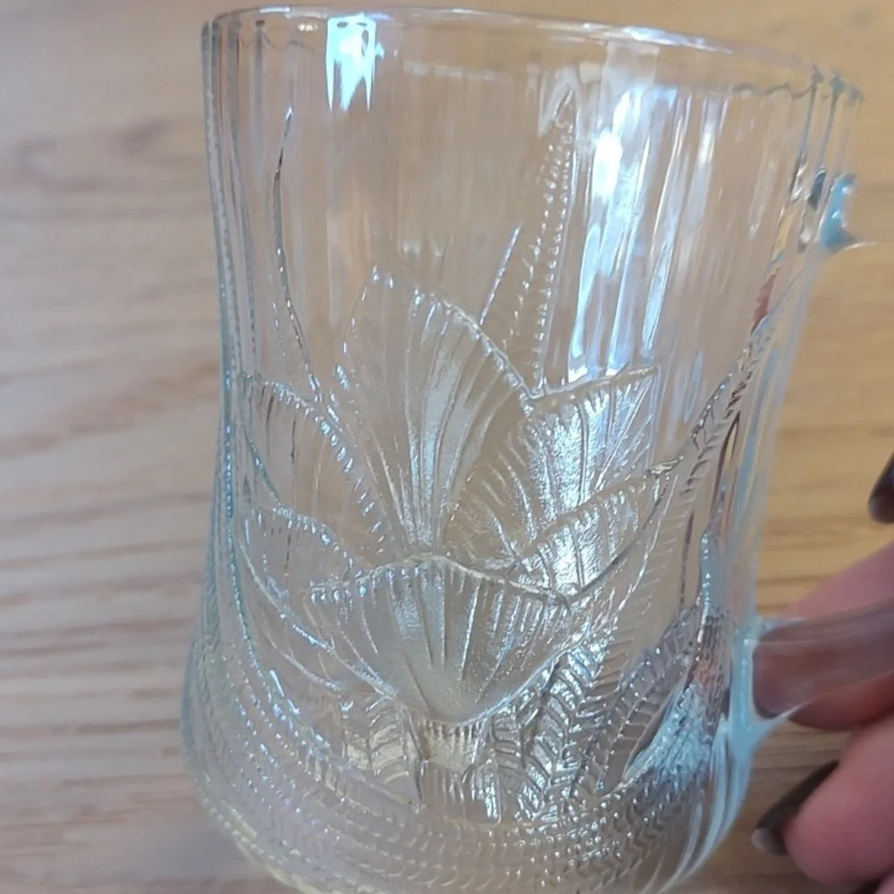 Arcoroc Canterbury Crocus Clear Glass Mugs Set Of 4 10oz EUC - Picture 14 of 14